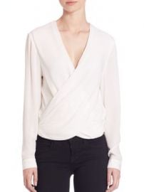 L AGENCE - Silk Snap-Back Blouse at Saks Fifth Avenue